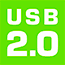 USB2.0 (backwards compatible with USB1.1)